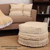REDEARTH  UNSTUFFED Pouf Ottoman Cover Boho Textured Storage Cube Poof, Farmhouse Accent Pouffe Footrest for Living Room, Bedroom, Nursery, kidsroom, Nook; 100% Cotton (18x18x18; Natural) view 2