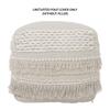 REDEARTH  UNSTUFFED Pouf Ottoman Cover Boho Textured Storage Cube Poof, Farmhouse Accent Pouffe Footrest for Living Room, Bedroom, Nursery, kidsroom, Nook; 100% Cotton (18x18x18; Natural) view 4