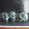 2'' Hand Carved Mixed Gemstone Crystal Skull Figurine Carving Home Decor (kambaba Jasper) view 3