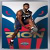 Trends International NBA New Orleans Pelicans - Zion Williamson 19 Wall Poster, 14.725" x 22.375", Silver Framed Version view 1