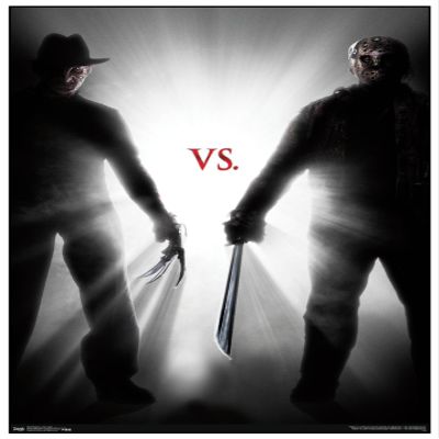 Trends International Freddy vs. Jason - Light Wall Poster, 22.375" x 34", Premium Unframed Version