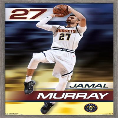 Trends International NBA Denver Nuggets - Jamal Murray 19 Wall Poster, 14.725" x 22.375", Barnwood Framed Version