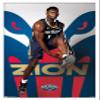 Trends International NBA New Orleans Pelicans - Zion Williamson 19 Wall Poster, 14.725" x 22.375", White Framed Version view 1
