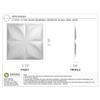 Ekena Millwork WP12X12HEWH-CASE-20 11 7/8"W x 11 7/8"H Helene EnduraWall Decorative 3D Wall Panel Covers 19.59 Sq. Ft. (20/PK) view 2