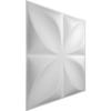 Ekena Millwork WP12X12HEWH-CASE-20 11 7/8"W x 11 7/8"H Helene EnduraWall Decorative 3D Wall Panel Covers 19.59 Sq. Ft. (20/PK) view 3