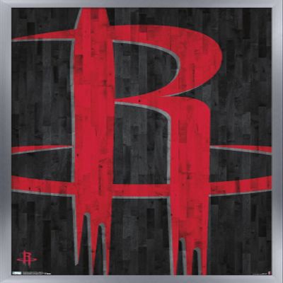 Trends International NBA Houston Rockets - Logo 19 Wall Poster, 14.725" x 22.375", Silver Framed Version