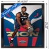 Trends International NBA New Orleans Pelicans - Zion Williamson 19 Wall Poster, 14.725" x 22.375", Black Framed Version view 3