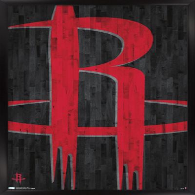 Trends International NBA Houston Rockets - Logo 19 Wall Poster, 14.725" x 22.375", Black Framed Version