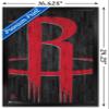 Trends International NBA Houston Rockets - Logo 19 Wall Poster, 14.725" x 22.375", Black Framed Version view 3