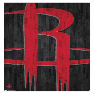 Trends International NBA Houston Rockets - Logo 19 Wall Poster, 14.725" x 22.375", White Framed Version