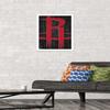 Trends International NBA Houston Rockets - Logo 19 Wall Poster, 14.725" x 22.375", White Framed Version view 2