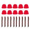Amosfun 20pcs Mini Santa Hats for Crafts Tiny Santa Hats Christmas Mini Knit Hat Scarf Xmas Tree Ornaments Miniature DIY Hair Accessories Crafts Cute Doll Hat Jewelry Making view 1