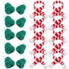 Amosfun 20pcs Christmas Mini Knit Hat Scarf Xmas Tree Ornaments Miniature DIY Hair Accessories Crafts Cute Doll Hat Jewelry Making view 1