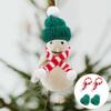 Amosfun 20pcs Christmas Mini Knit Hat Scarf Xmas Tree Ornaments Miniature DIY Hair Accessories Crafts Cute Doll Hat Jewelry Making view 2