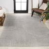 JONATHAN Y Hallie High-Low Curve Gray/Ivory Indoor/Outdoor Area Rug, 4x6, Minimalist, Pet Friendly, Non-Shedding, Stain Resistant, Hose-Washable for Backyard, Patio, Porch (SCN100A-4) view 2