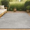 JONATHAN Y Hallie High-Low Curve Gray/Ivory Indoor/Outdoor Area Rug, 4x6, Minimalist, Pet Friendly, Non-Shedding, Stain Resistant, Hose-Washable for Backyard, Patio, Porch (SCN100A-4) view 4