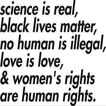MAGNET Science is Real, Black Lives Matter, Love is Love, and Womens Rights are Human Rights Magnetic Car Sticker Decal Refrigerator Metal Magnet Vinyl 5"