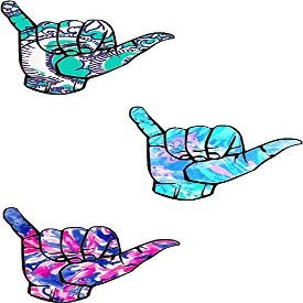 MAGNET Little Hang Loose Hands Magnetic Car Sticker Decal Refrigerator Metal Magnet Vinyl 5"