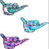 MAGNET Little Hang Loose Hands Magnetic Car Sticker Decal Refrigerator Metal Magnet Vinyl 5" view 1