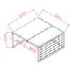 XWZJY Living Room Sofa Nesting Tables Wrought Iron Frame Leisure Coffee Table Simple Small End Tables MDF Tabletop,Easy to Clean,Size Optional view 2