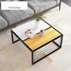 XWZJY Living Room Sofa Nesting Tables Wrought Iron Frame Leisure Coffee Table Simple Small End Tables MDF Tabletop,Easy to Clean,Size Optional view 3