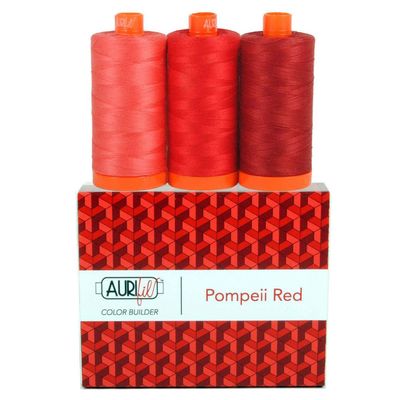 Aurifil Thread CB Pompeii Red 3pc