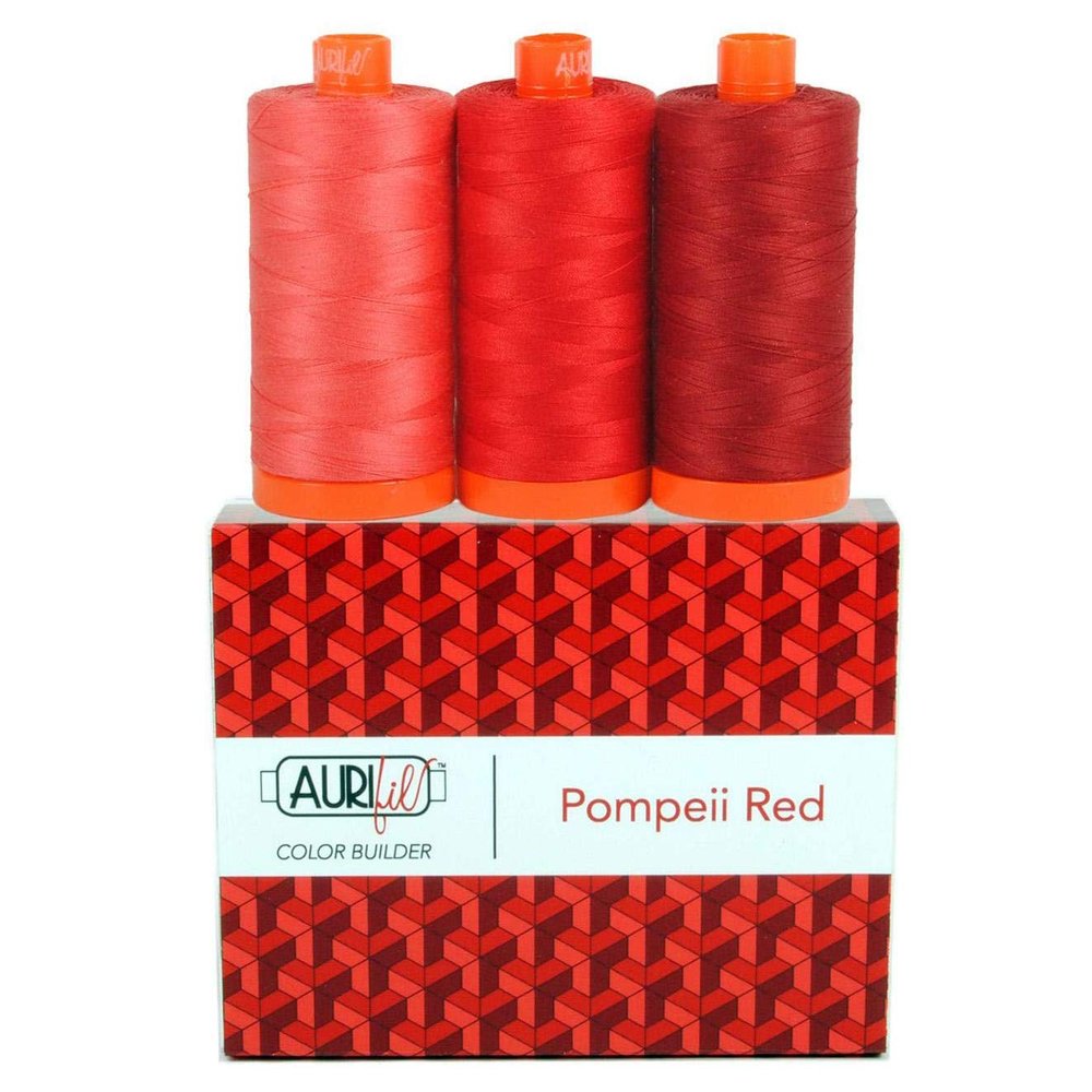 Aurifil Thread CB Pompeii Red 3pc