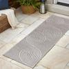 JONATHAN Y Hallie High-Low Curve Gray/Ivory Indoor/Outdoor Runner Rug, 2x8, Minimalist, Pet Friendly, Non-Shedding, Stain Resistant, Hose-Washable for Backyard, Patio, Porch (SCN100A-28) view 3