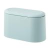 Mini Countertop Wastebasket Press Cartridge Cover Trash Can, Makeup Holder Vanity Bathroom Kitchen Car Desktop Office (Light Blue) view 1
