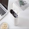 Mini Countertop Wastebasket Press Cartridge Cover Trash Can, Makeup Holder Vanity Bathroom Kitchen Car Desktop Office (Light White) view 4