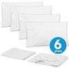 6 Pc Bed Set 100% Cotton RV-King Sheet Set 800 TC Long Luxury Hotel Bedding Sheets White Stripe, Fit Upto 18" Deep Pocket 1 Flat, 1 Fitted & 4 Pillowcases (RV-King, White Stripe) view 3