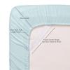 6 Pc Bed Set 100% Cotton California King Sheet Set with 800 TC Long Luxury Hotel Bedding Sheets Light Blue, Fit Upto 12" Deep Pocket 1 Flat, 1 Fitted & 4 Pillowcases (California King, Light Blue) view 3