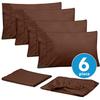 6 Pc Bed Set 100% Cotton RV-King Sheet Set 800 TC Long Luxury Hotel Bedding Sheets Chocolate Stripe, Fit Upto 18" Deep Pocket 1 Flat, 1 Fitted & 4 Pillowcases (RV-King, Chocolate Stripe) view 3