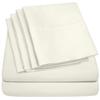 6 Pc Bed Set 100% Cotton RV-King Sheet Set with 800 TC Long Luxury Hotel Bedding Sheets Ivory, Fit Upto 12" Deep Pocket 1 Flat, 1 Fitted & 4 Pillowcases (RV-King, Ivory) view 1