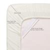 6 Pc Bed Set 100% Cotton RV-King Sheet Set with 800 TC Long Luxury Hotel Bedding Sheets Ivory, Fit Upto 12" Deep Pocket 1 Flat, 1 Fitted & 4 Pillowcases (RV-King, Ivory) view 3