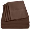 6 Pc Bed Set 100% Cotton RV-King Sheet Set with 800 TC Long Luxury Hotel Bedding Sheets Chocolate, Fit Upto 12" Deep Pocket 1 Flat, 1 Fitted & 4 Pillowcases (RV-King, Chocolate) view 1