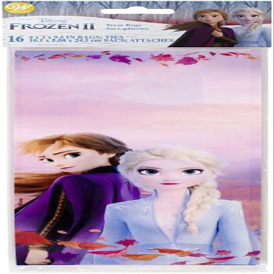 Frozen2 Party/Treat Bags, 16 Bags and Twist-ties, 9.5 x 4 x 2 in.