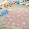 Paco Home Kids Rug with Star for Children's Room Starry Sky Design, Size:6'7" x 9'2", Colour:Pink view 1