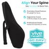 Vive Full Lumbar Pillow - Memory Foam Contour Support Cushion for Lower Back Pain - Muscle Strain, Sciatica, Arthritis, Osteoporosis, Scoliosis, Kyphosis, Bulging or Herniated Disc - Improve Posture view 2