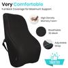 Vive Full Lumbar Pillow - Memory Foam Contour Support Cushion for Lower Back Pain - Muscle Strain, Sciatica, Arthritis, Osteoporosis, Scoliosis, Kyphosis, Bulging or Herniated Disc - Improve Posture view 3