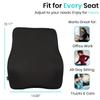 Vive Full Lumbar Pillow - Memory Foam Contour Support Cushion for Lower Back Pain - Muscle Strain, Sciatica, Arthritis, Osteoporosis, Scoliosis, Kyphosis, Bulging or Herniated Disc - Improve Posture view 4