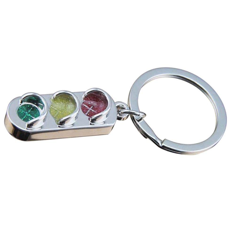 BESPORTBLE Traffic Light Keychain Creative Metal Pendant Bag Accessory Car Keyring Phone Charm Unique Gift for Birthday Holiday