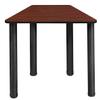 Regency Trapezoid School Desk, 36" x 23", Cherry/Black view 3