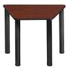 Regency Trapezoid School Desk, 36" x 23", Cherry/Black view 4