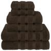 American Soft Linen Luxury 6 Piece Towel Set, 2 Bath Towels 2 Hand Towel 2 Washcloths, 600 GSM 100% Cotton Turkish Towels for Bathroom, Brown Towel Sets view 1