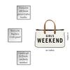 Santa Barbara Design Studio Womens Tote - Cotton Canvas Shoulder Bag with Leather Handles and Waterproof Lining, Large, Girl's Weekend view 4