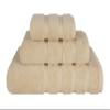 American Soft Linen Premium 3 Piece Towel Set, 1 Bath Towel 1 Hand Towel 1 Washcloth, 600 GSM 100% Cotton Turkish Towels for Bathroom, Beige Towel Set view 1