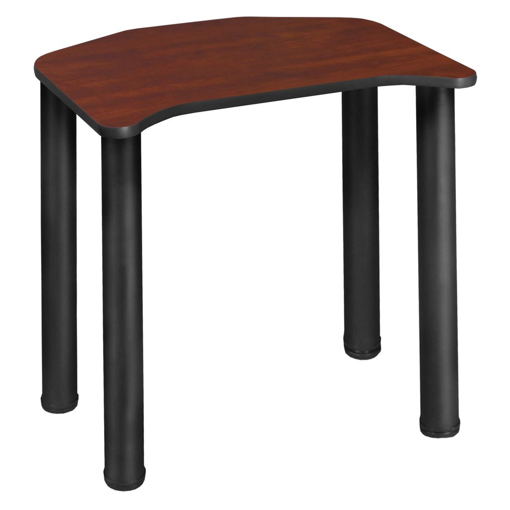 Regency Rectangular School Desk, 26" x 24", Cherry/Black