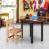 Regency Rectangular School Desk, 26" x 24", Cherry/Black view 2