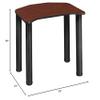 Regency Rectangular School Desk, 26" x 24", Cherry/Black view 3